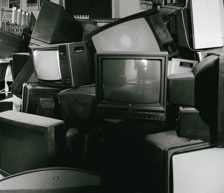 Loading spinner on a television screen