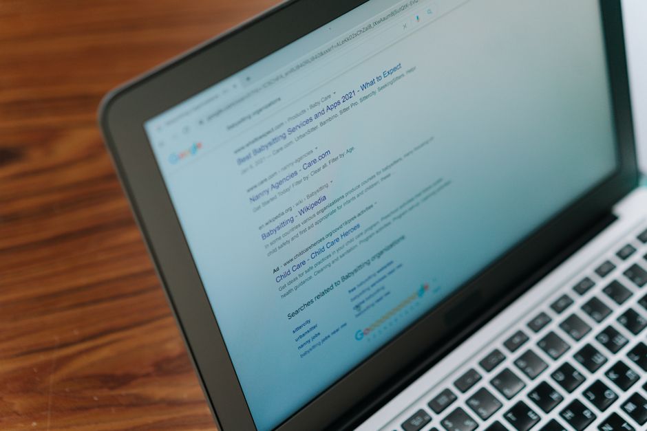 Web browser address bar open on a laptop screen